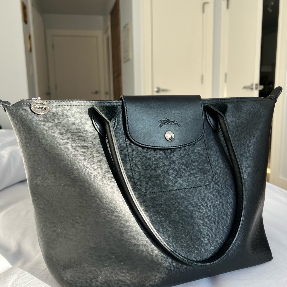 Authentic Longchamp Tote Bag in elegant black